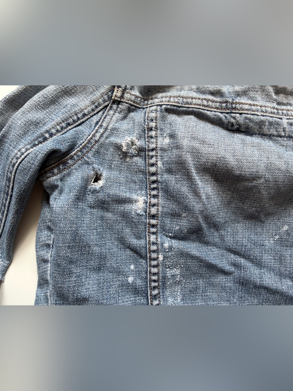 Hollister Light Blue Distressed Denim Jacket - Size Small - Picture 5 of 6